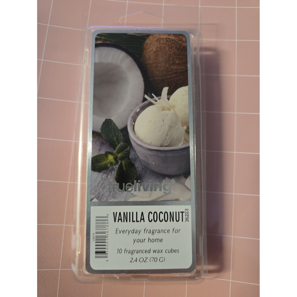 Trueliving Vanilla Coconut Scented Wax Melts 2.4 oz  Grams Home Fragrance